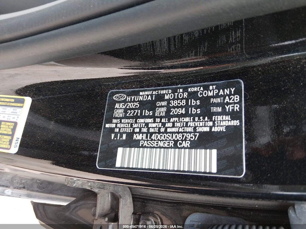 KMHLL4DG0SU087957 2025 HYUNDAI ELANTRA photo no. 9