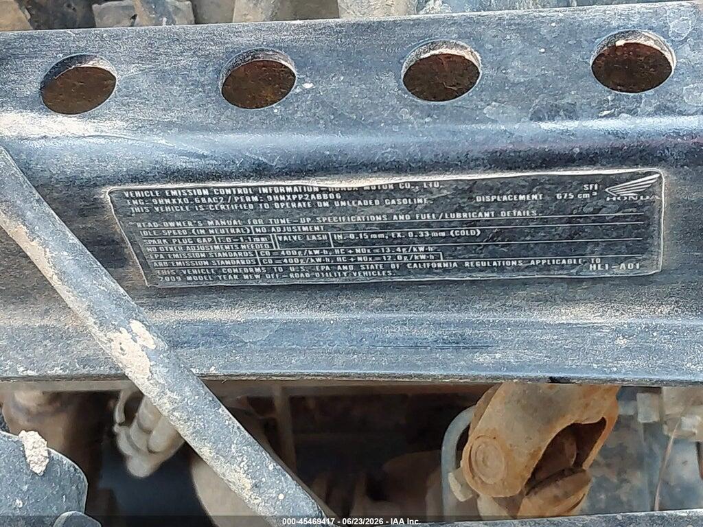 3H1VE01049D002703 2009 HONDA MUV700 photo no. 10