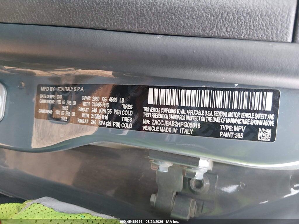 ZACCJBAB2HPG05018 2017 JEEP RENEGADE photo no. 9
