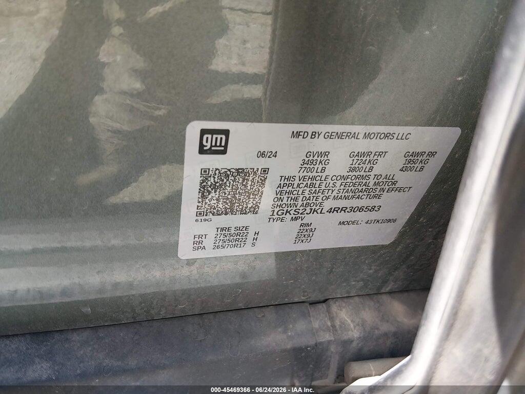 1GKS2JKL4RR306583 2024 GMC YUKON XL photo no. 9