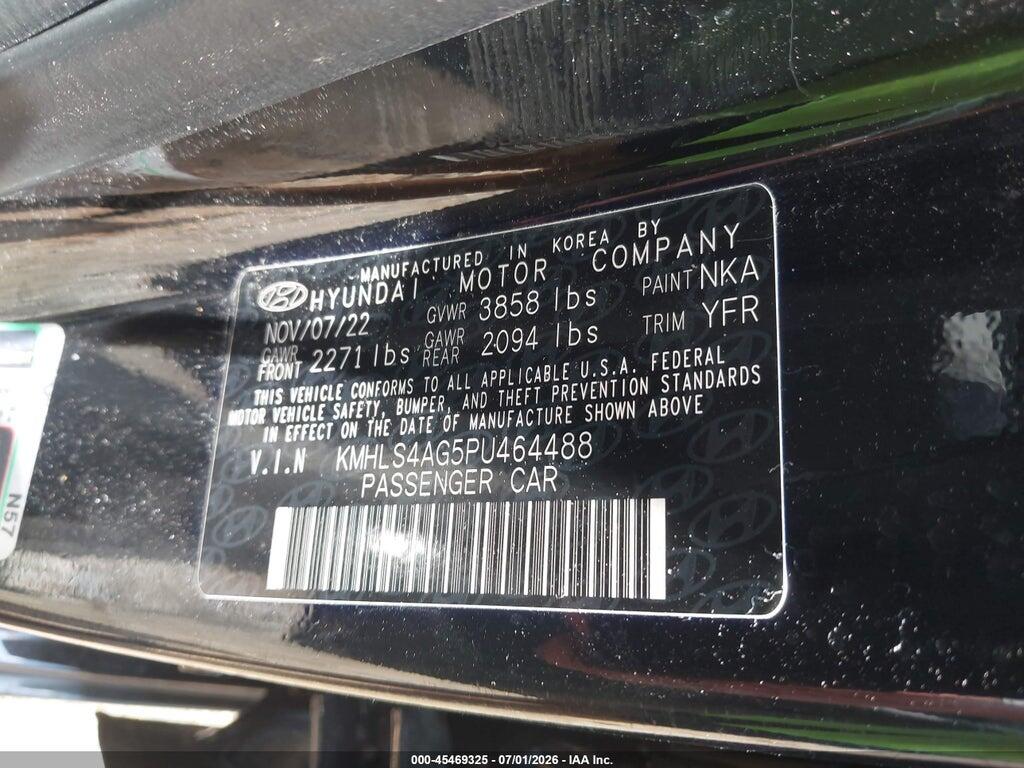 KMHLS4AG5PU464488 2023 HYUNDAI ELANTRA photo no. 9