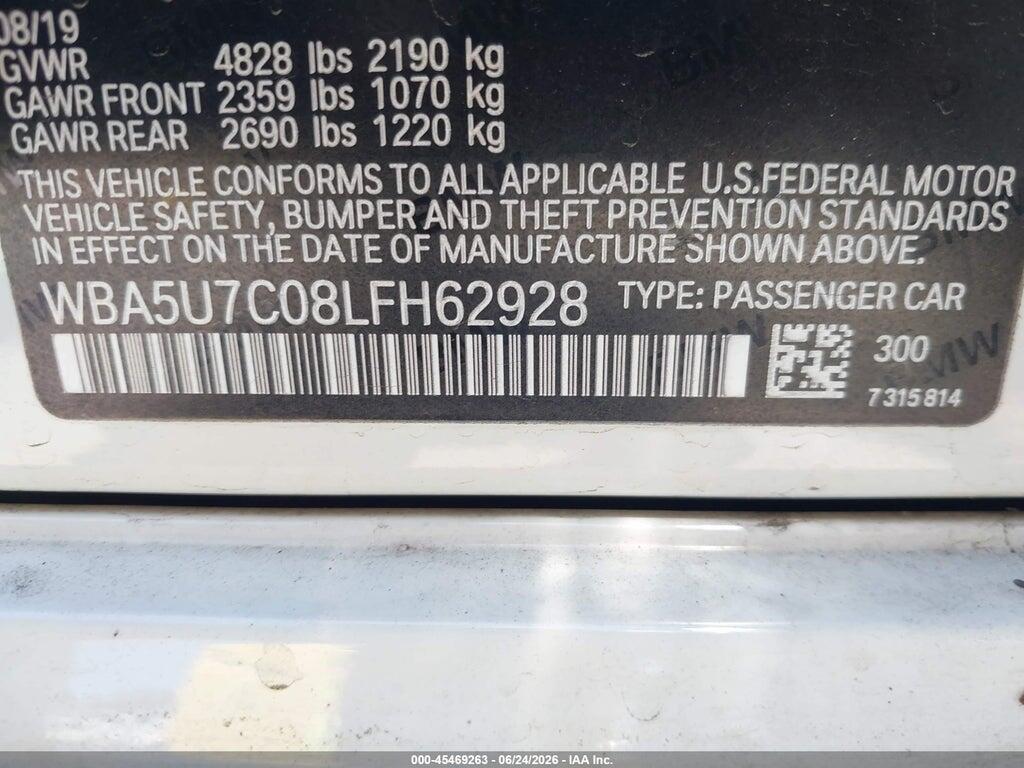 WBA5U7C08LFH62928 2020 BMW M340I photo no. 9