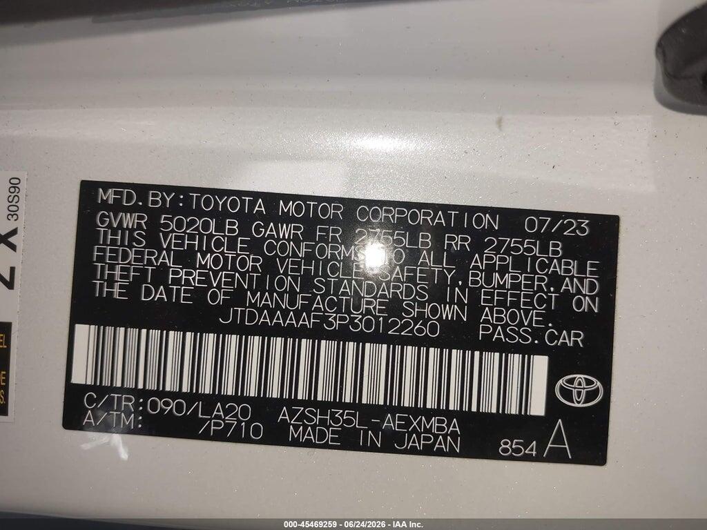 JTDAAAAF3P3012260 2023 TOYOTA CROWN photo no. 9