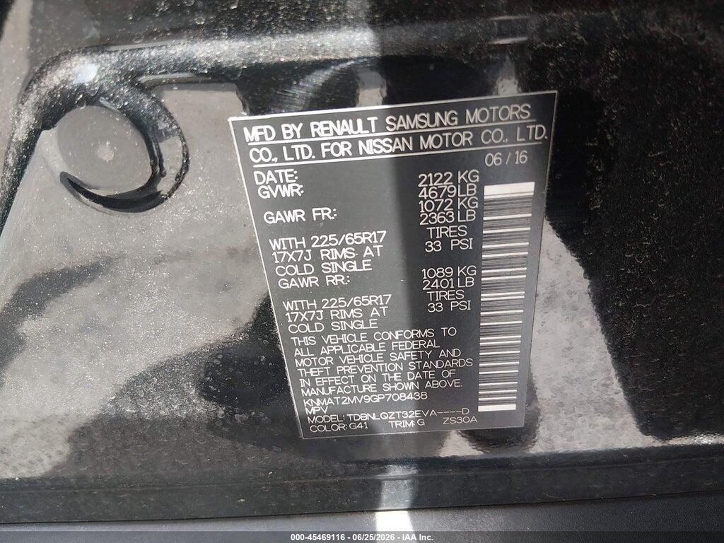 KNMAT2MV9GP708438 2016 NISSAN ROGUE photo no. 9
