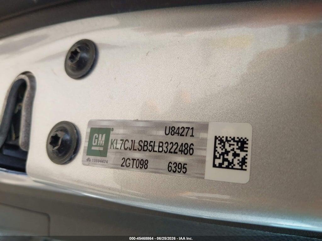 KL7CJLSB5LB322486 2020 CHEVROLET TRAX photo no. 9
