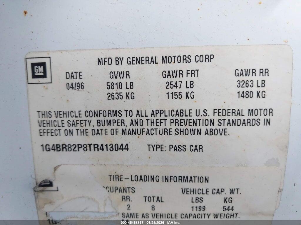 1G4BR82P8TR413044 1996 BUICK ROADMASTER photo no. 9