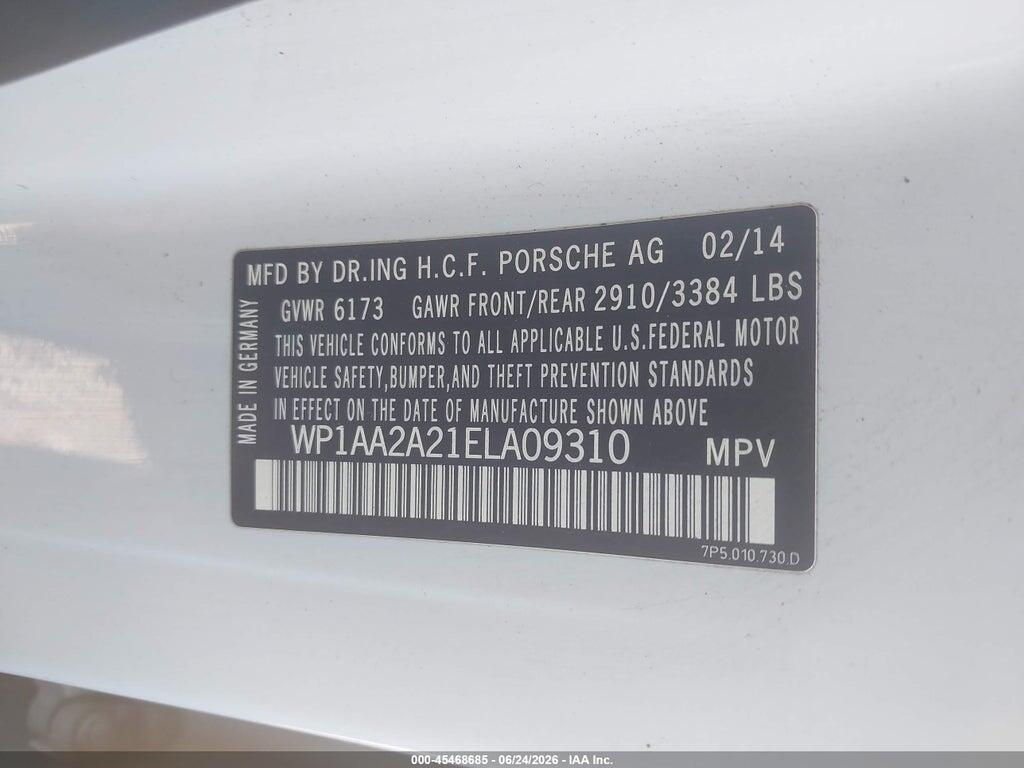 WP1AA2A21ELA09310 2014 PORSCHE CAYENNE photo no. 9