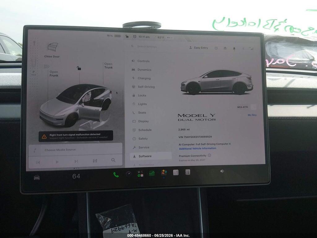 7SAYGDEE5TA669929 2026 TESLA MODEL Y photo no. 7
