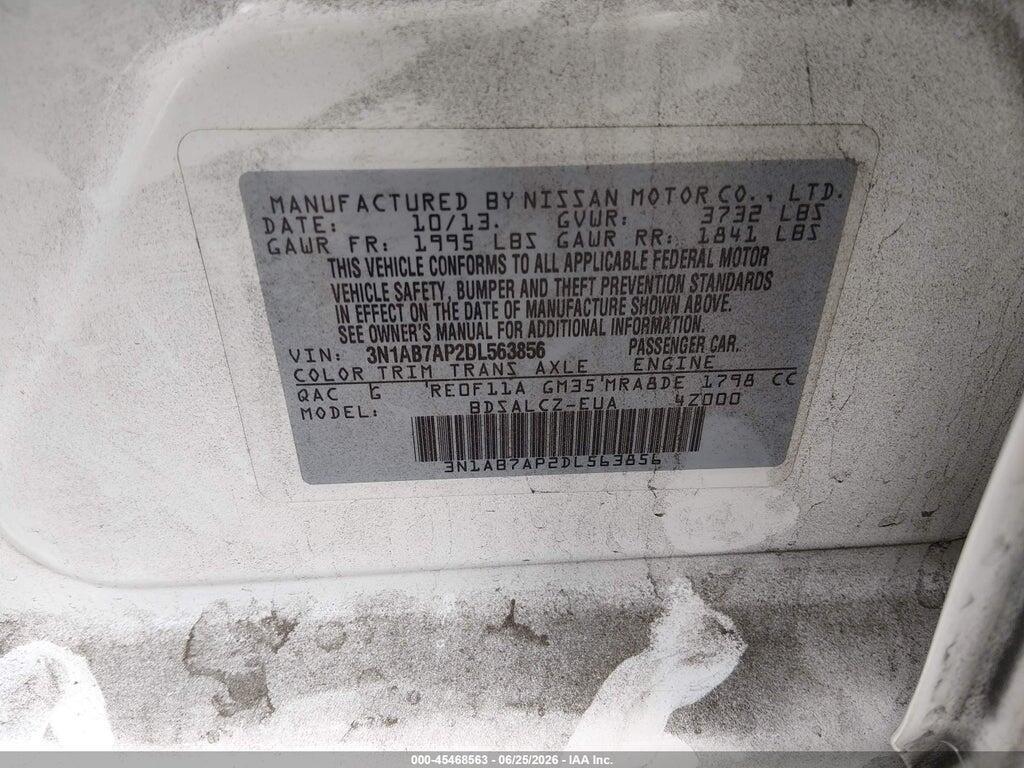 3N1AB7AP2DL563856 2013 NISSAN SENTRA photo no. 9