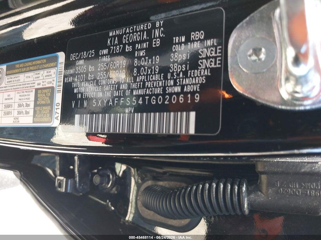 5XYAFFS54TG020619 2026 KIA EV9 photo no. 9