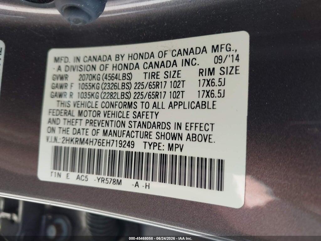 2HKRM4H76EH719249 2014 HONDA CR-V photo no. 9