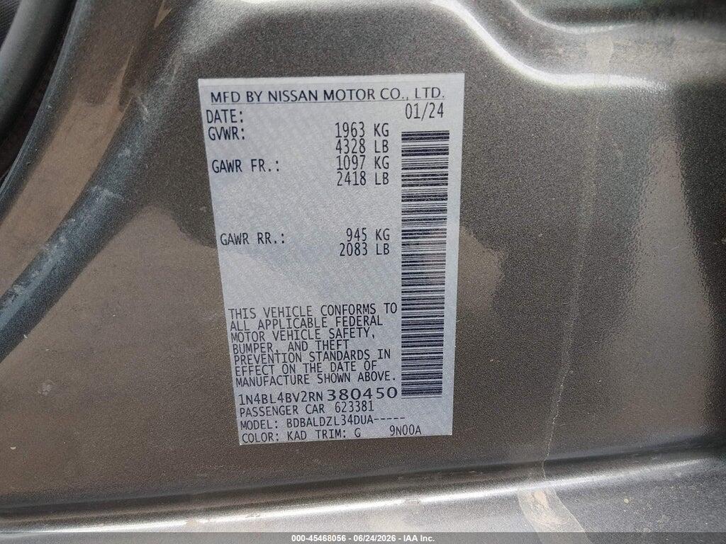 1N4BL4BV2RN380450 2024 NISSAN ALTIMA photo no. 9