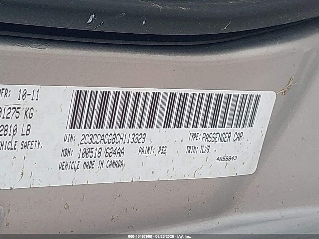 2C3CCACG8CH113329 2012 CHRYSLER 300 photo no. 9