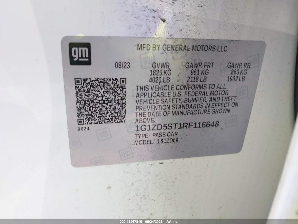 1G1ZD5ST1RF116648 2024 CHEVROLET MALIBU photo no. 9