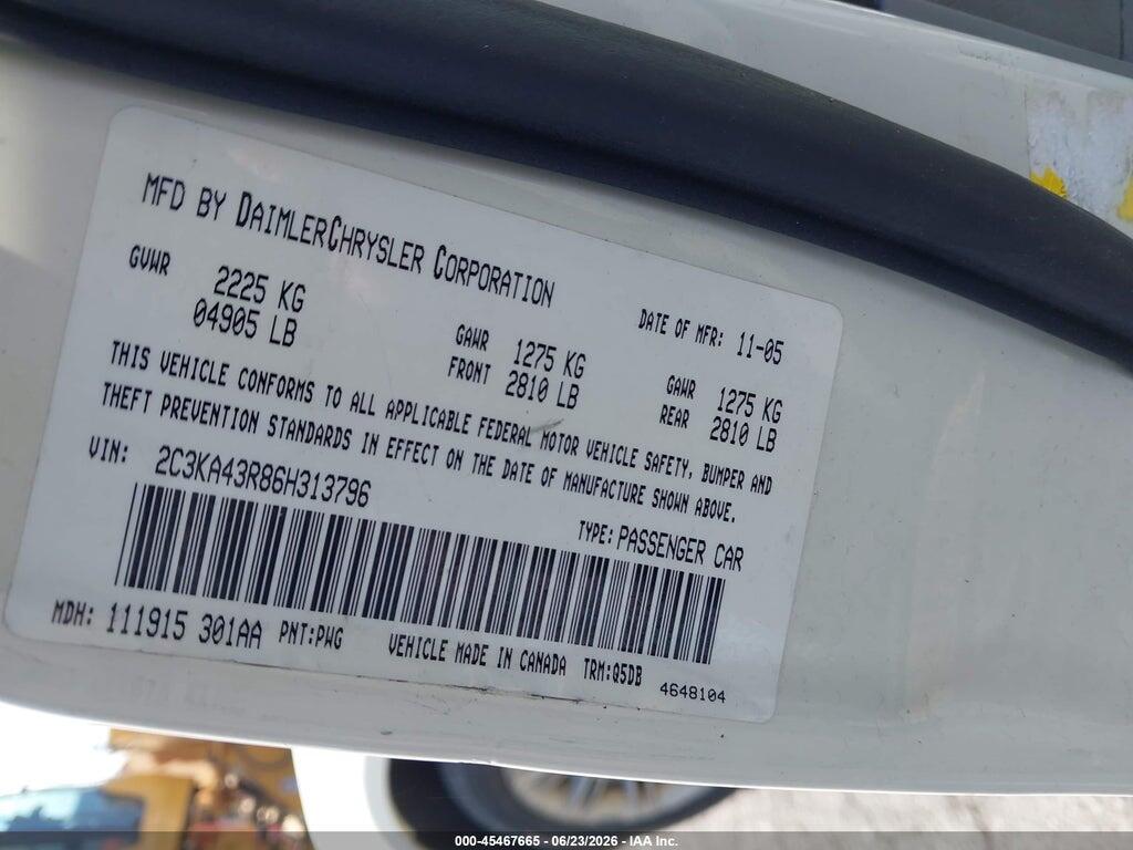 2C3KA43R86H313796 2006 CHRYSLER 300 photo no. 9