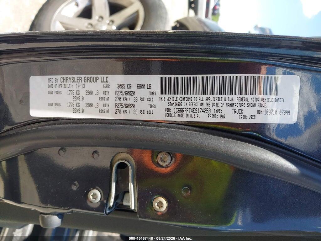 1C6RR7FT4ES174258 2014 RAM 1500 photo no. 9