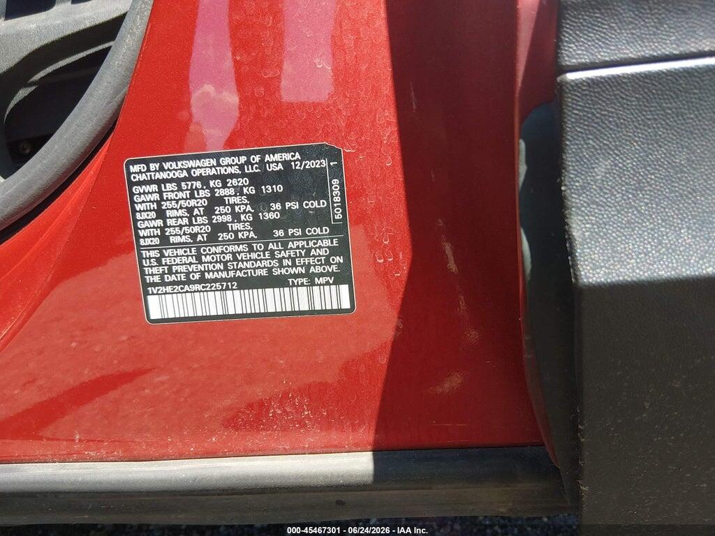 1V2HE2CA9RC225712 2024 VOLKSWAGEN ATLAS CROSS SPORT photo no. 9