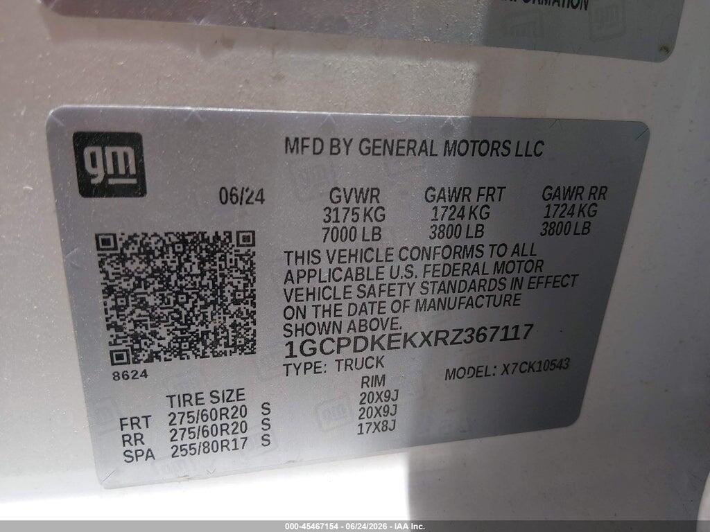 1GCPDKEKXRZ367117 2024 CHEVROLET SILVERADO 1500 photo no. 9