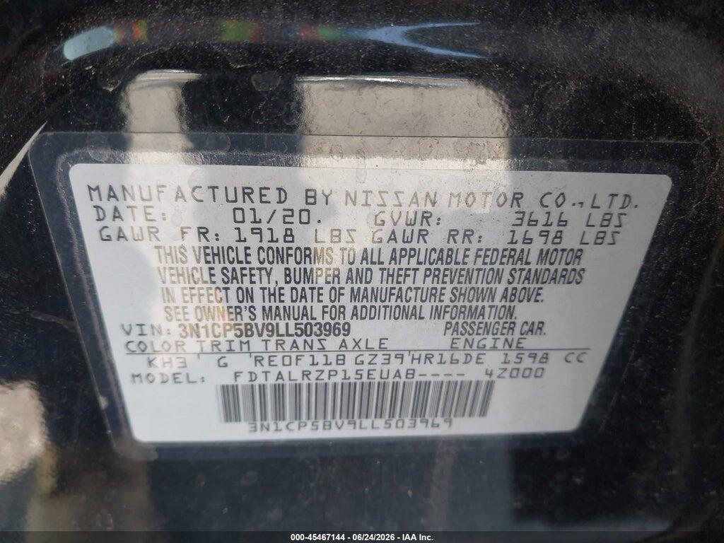 3N1CP5BV9LL503969 2020 NISSAN KICKS photo no. 9