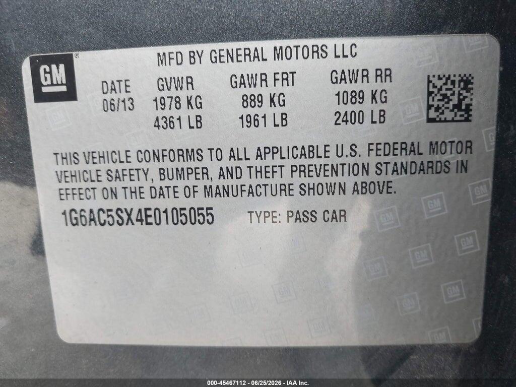 1G6AC5SX4E0105055 2014 CADILLAC ATS photo no. 9