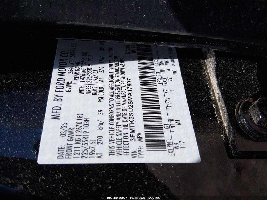 3FMTK3SU2SMA17807 2025 FORD MUSTANG MACH-E photo no. 9