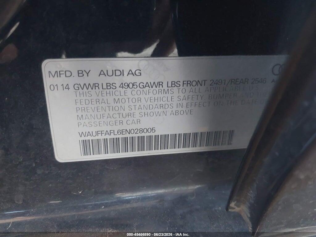 WAUFFAFL6EN028005 2014 AUDI A4 photo no. 9