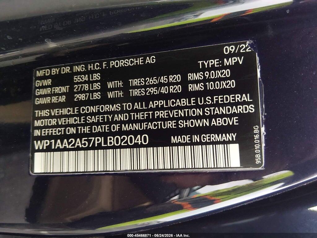 WP1AA2A57PLB02040 2023 PORSCHE MACAN photo no. 9