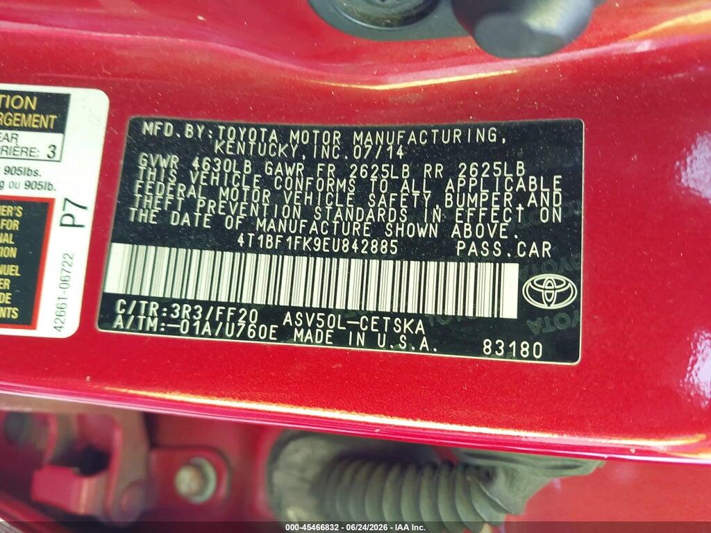 4T1BF1FK9EU842885 2014 TOYOTA CAMRY photo no. 9