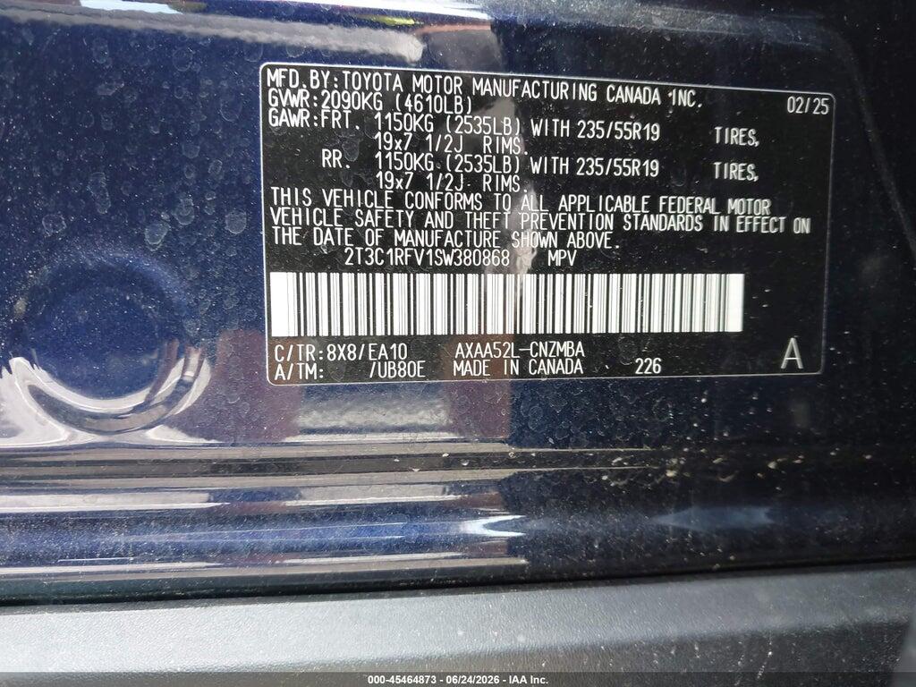 2T3C1RFV1SW380868 2025 TOYOTA RAV4 photo no. 9