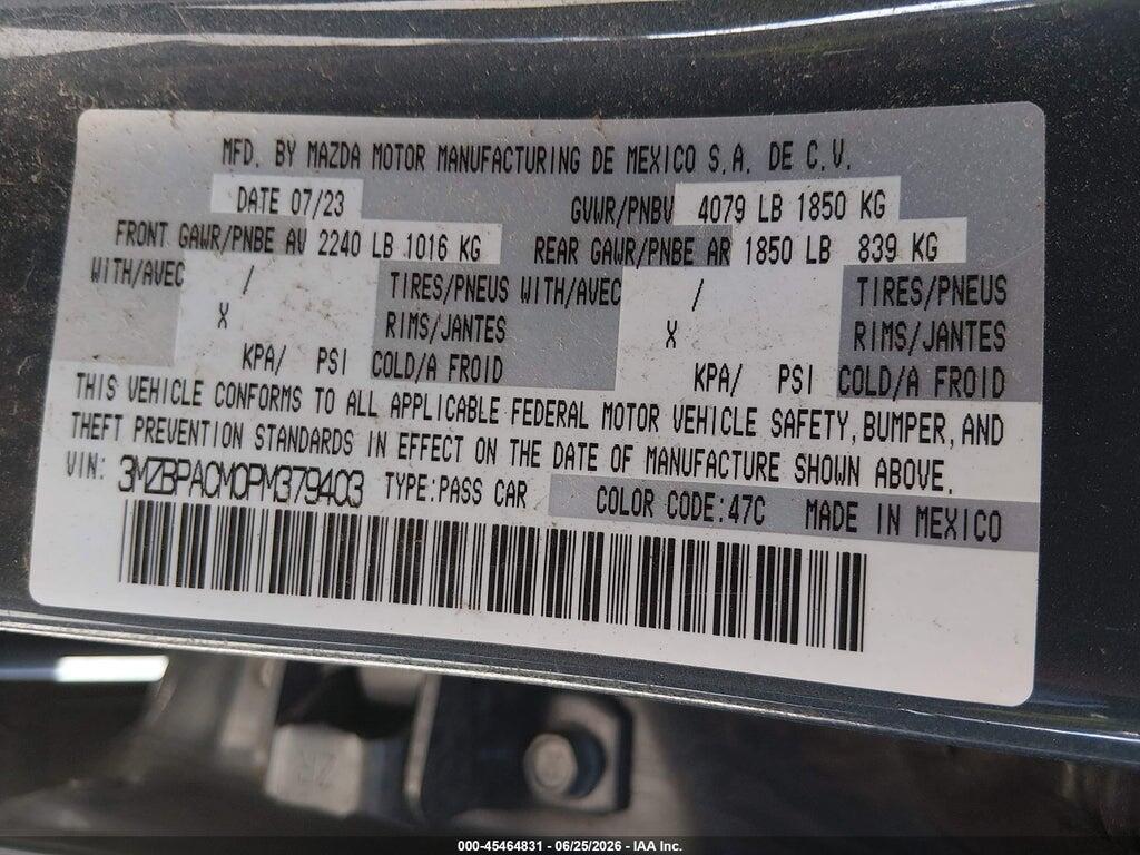 3MZBPACM0PM379403 2023 MAZDA MAZDA3 photo no. 9