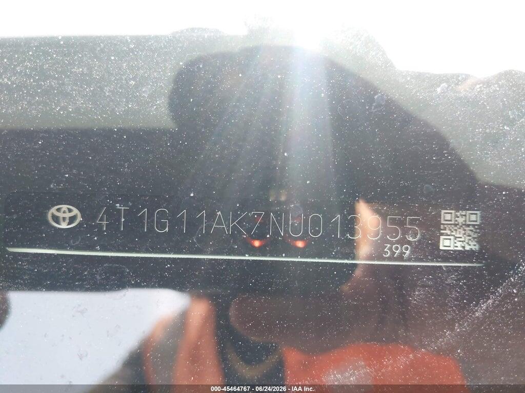 4T1G11AK7NU013955 2022 TOYOTA CAMRY photo no. 9