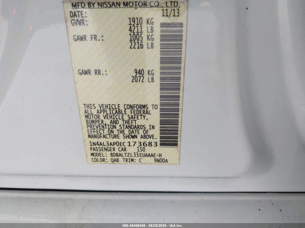 1N4AL3AP0EC173683 2014 NISSAN ALTIMA photo no. 9
