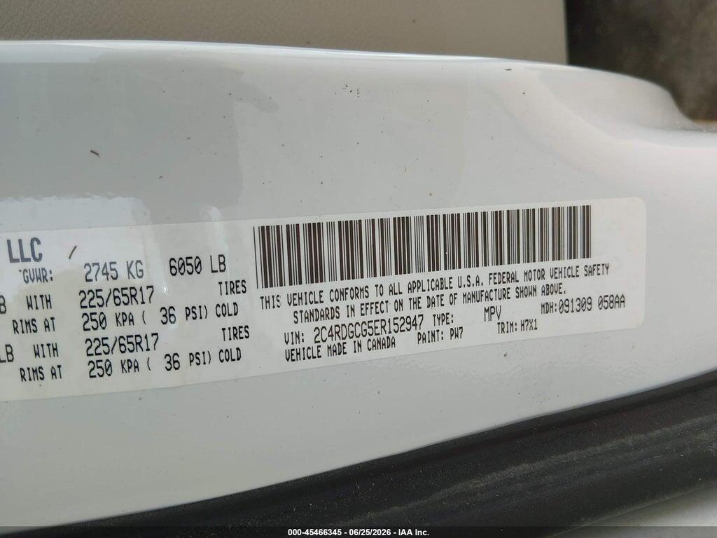 2C4RDGCG5ER152947 2014 DODGE GRAND CARAVAN photo no. 9