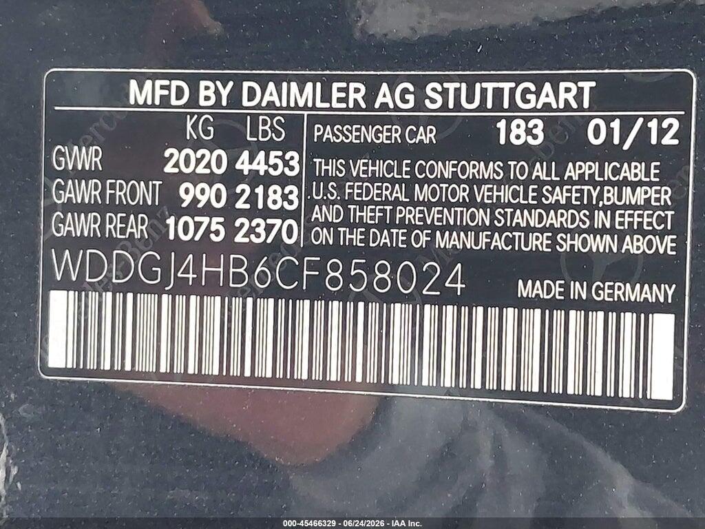 WDDGJ4HB6CF858024 2012 MERCEDES-BENZ C 250 photo no. 9