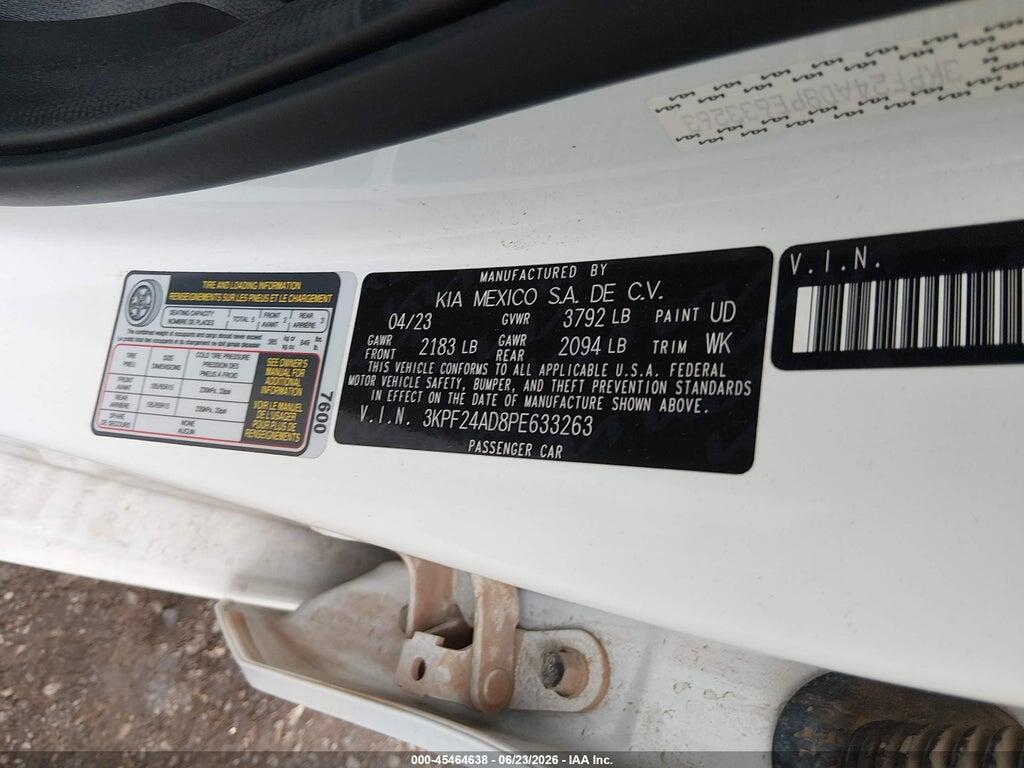 3KPF24AD8PE633263 2023 KIA FORTE photo no. 9