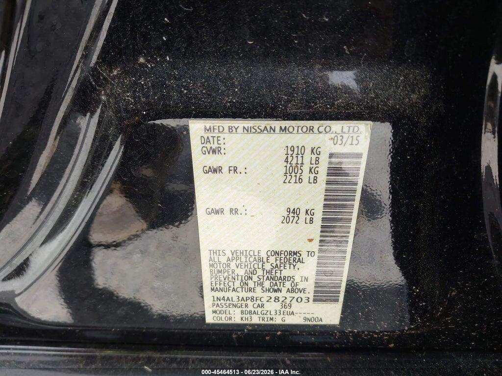 1N4AL3AP8FC282703 2015 NISSAN ALTIMA photo no. 9