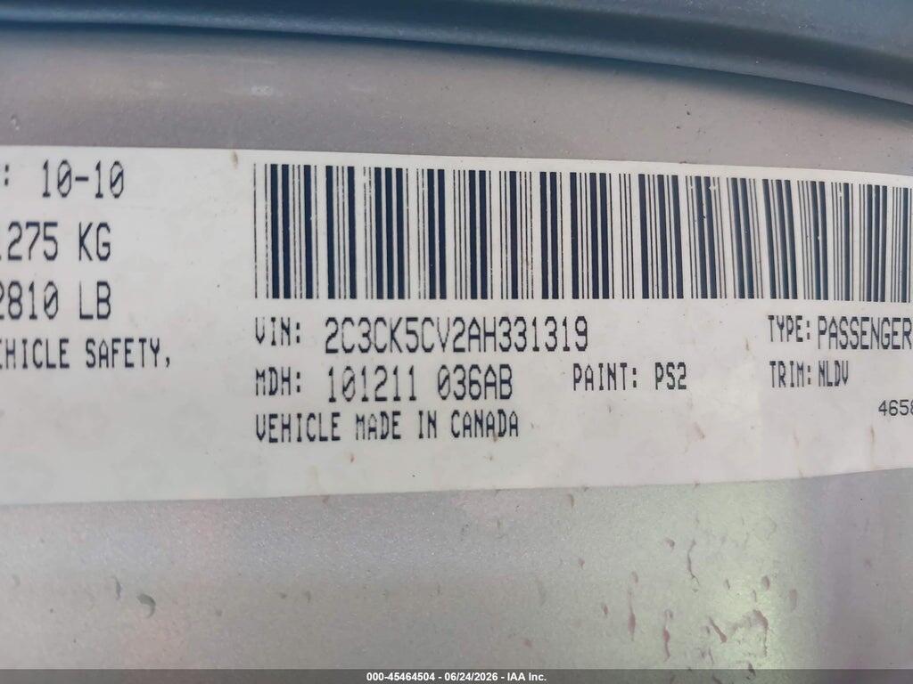 2C3CK5CV2AH331319 2010 CHRYSLER 300 photo no. 9