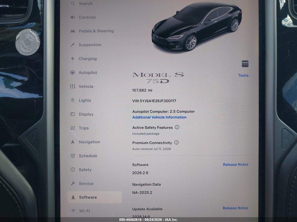 5YJSA1E26JF300117 2018 TESLA MODEL S photo no. 7