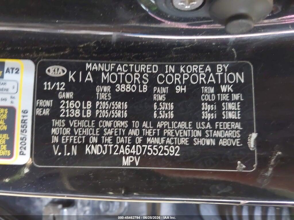 KNDJT2A64D7552592 2013 KIA SOUL photo no. 9