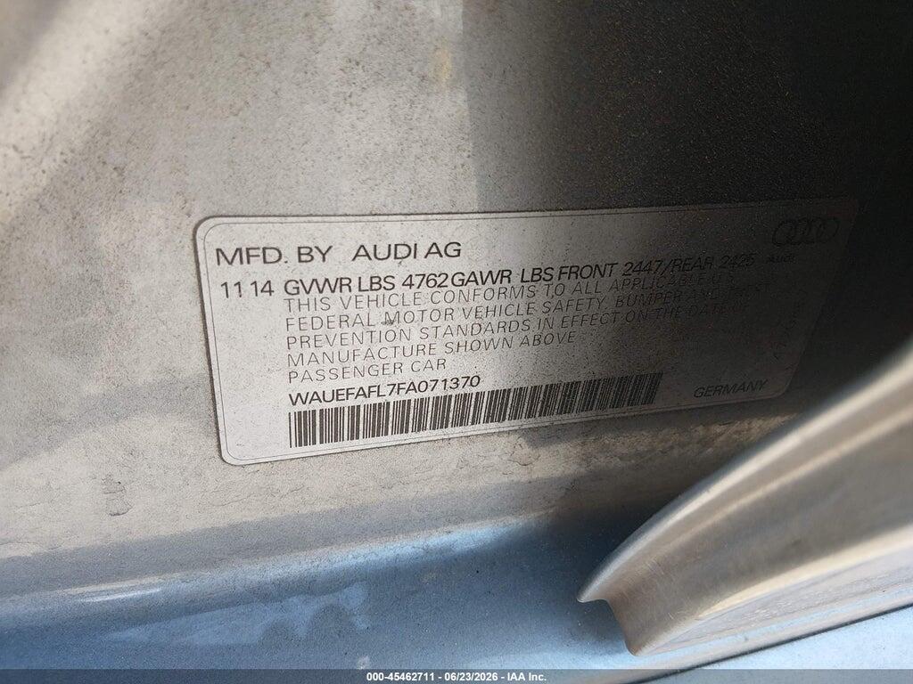WAUEFAFL7FA071370 2015 AUDI A4 photo no. 9