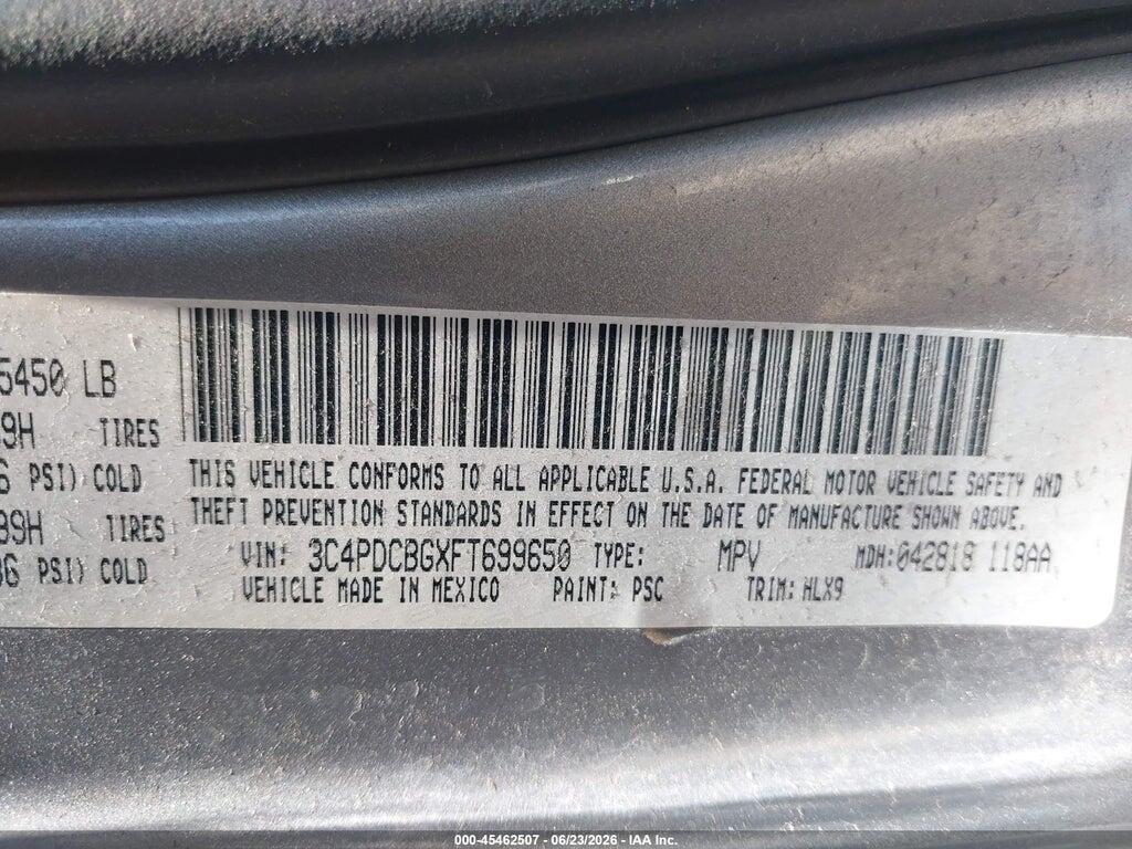 3C4PDCBGXFT699650 2015 DODGE JOURNEY photo no. 9