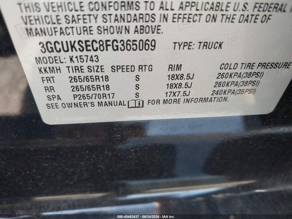 3GCUKSEC8FG365069 2015 CHEVROLET SILVERADO 1500 photo no. 9