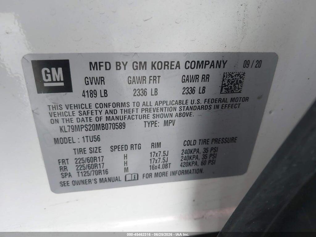 KL79MPS20MB070589 2021 CHEVROLET TRAILBLAZER photo no. 9