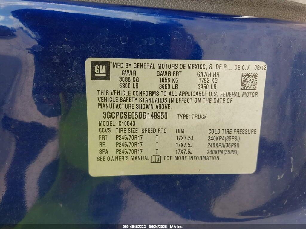 3GCPCSE05DG148950 2013 CHEVROLET SILVERADO 1500 photo no. 9