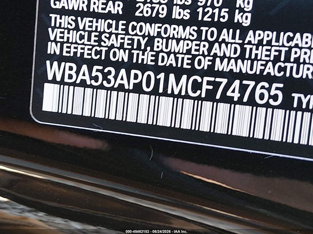 WBA53AP01MCF74765 2021 BMW 430I photo no. 9
