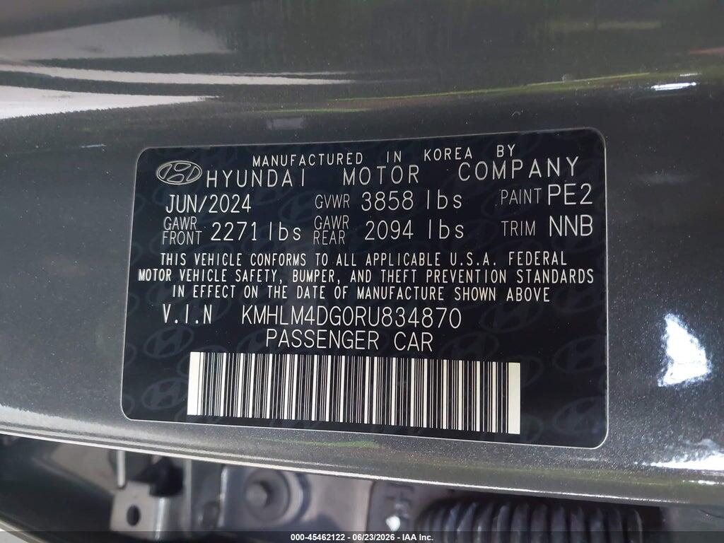 KMHLM4DG0RU834870 2024 HYUNDAI ELANTRA photo no. 9