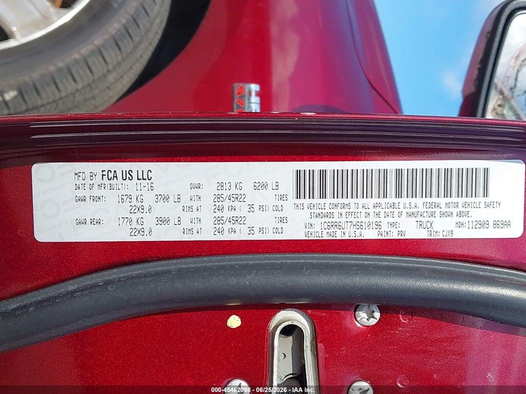 1C6RR6UT7HS610196 2017 RAM 1500 photo no. 9
