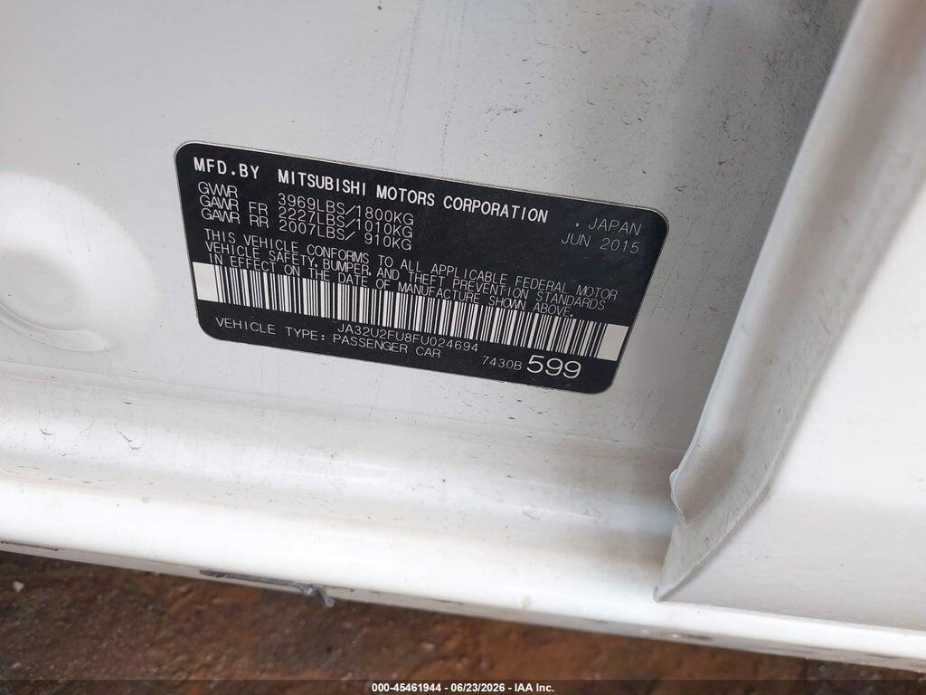 JA32U2FU8FU024694 2015 MITSUBISHI LANCER photo no. 9