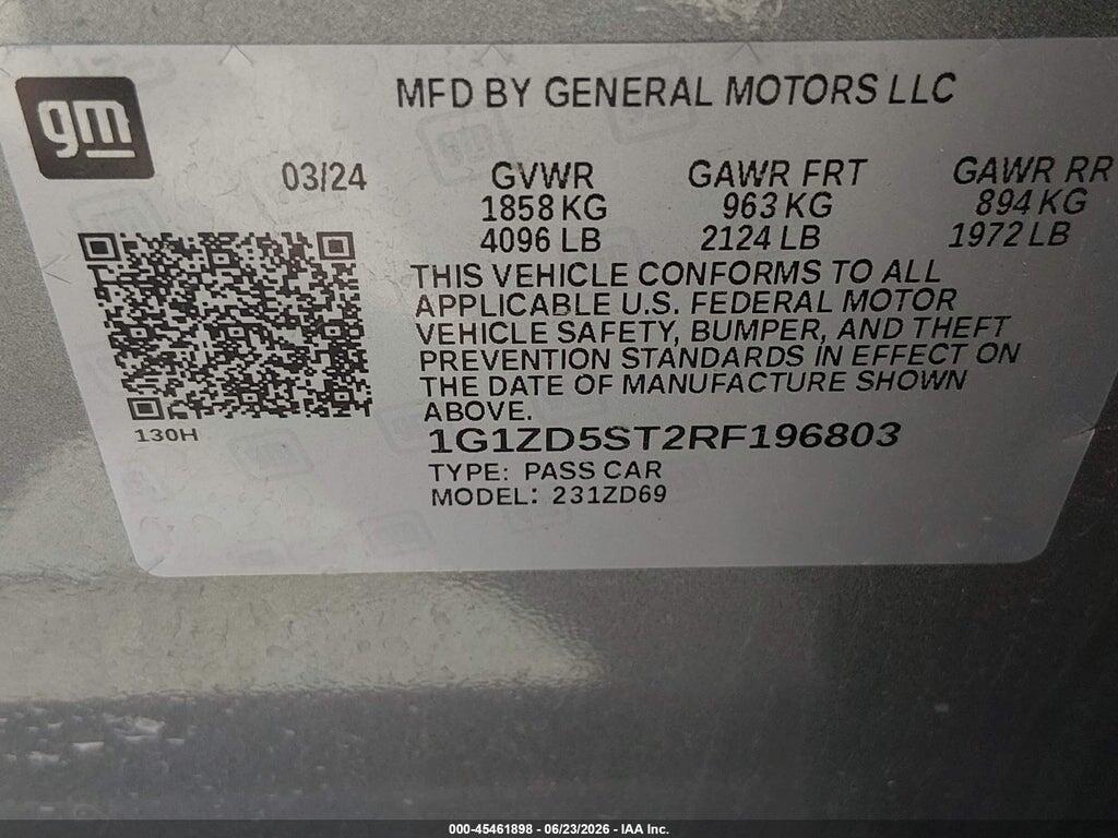 1G1ZD5ST2RF196803 2024 CHEVROLET MALIBU photo no. 9