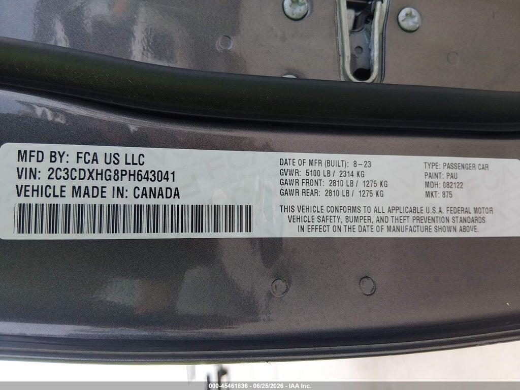 2C3CDXHG8PH643041 2023 DODGE CHARGER photo no. 9